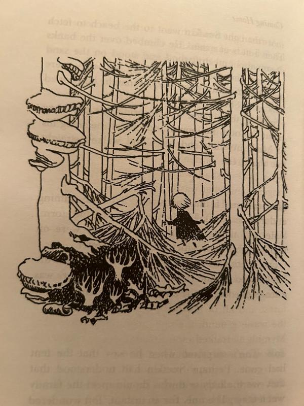 Toft in a drawing from Moominvalley in November