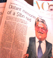 George Soros illustration in Weekend FT